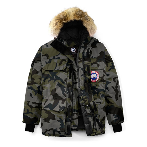 CANADA GOOSE/加拿大鵝   EXPEDITION系列 男士經(jīng)典海岸灰迷彩毛邊連帽毛邊印花防風派克大衣4660MAP-CG