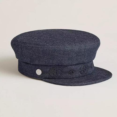  HERMES愛馬仕 22年秋冬 女士 帽子 Casquette Cabourg Cliquetis H221015N 6056