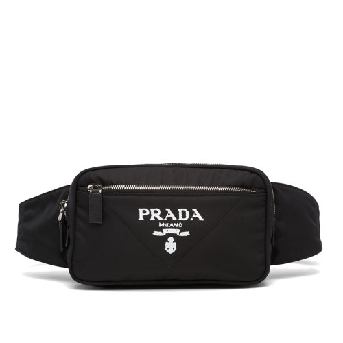 PRADA/普拉達      男士黑色尼龍皮革腰包2VL977_2D0P_F0002_V_WTO