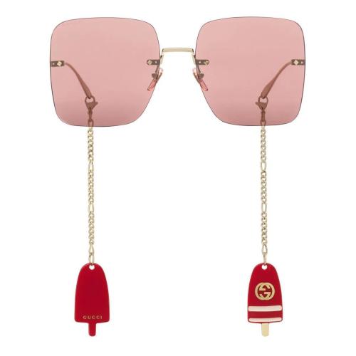  GUCCI古馳 22年秋冬 女士 超大造型方形鏡框太陽鏡 691338 I3332 8060