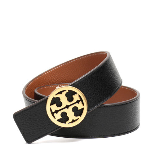 Tory Burch/湯麗柏琦 女士皮質雙T金色板扣式雙面皮帶腰帶 56644