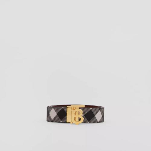  BURBERRY 22年秋冬 男士 雙面兩用專屬標(biāo)識(shí)裝飾格紋腰帶 80583481