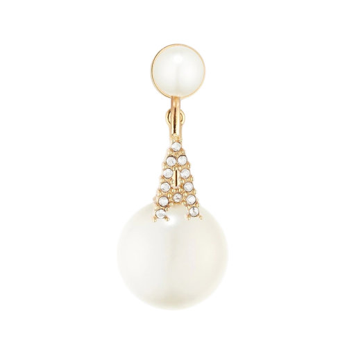 DIOR/迪奧  MY ABCDIOR TRIBALES白水晶樹脂圓珠26個字母鍍金耳環(huán) 單只 E1010ABCCY_D301