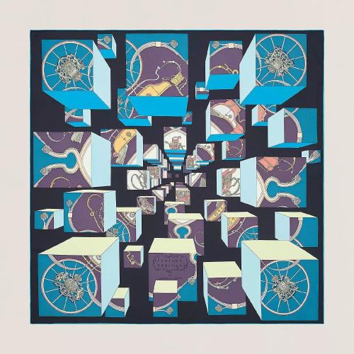  HERMES愛(ài)馬仕 22年秋冬 女士 披肩 Carre 90 Springs Springs H003932S 05