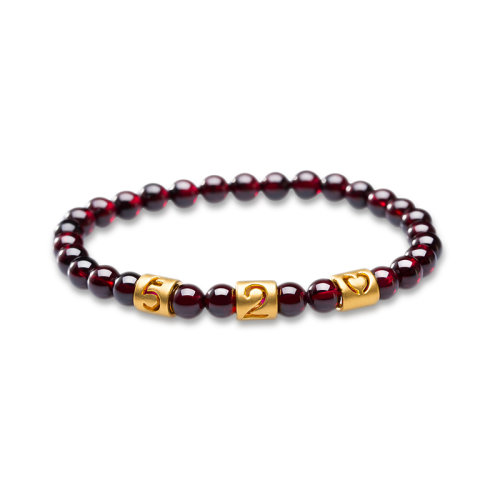 GJY/古金玥 520 3D硬金 黃金轉(zhuǎn)運珠紅繩手鏈999足金520手鏈 七夕情人節(jié)禮物 送備珠