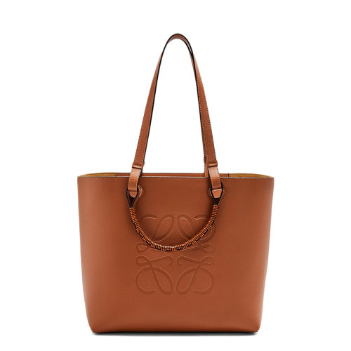 LOEWE/羅意威 Anagram 女士經(jīng)典棕褐色小牛皮托特單肩手提包0010532828