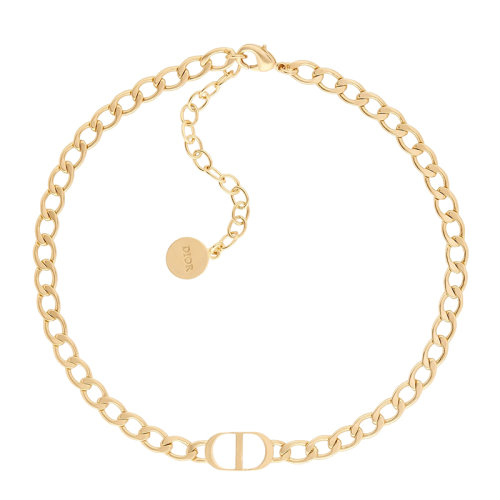 DIOR/迪奧 PETIT CD系列 女士鍍金金屬鏤空CD字母項(xiàng)鏈N1296PTCMT_D300