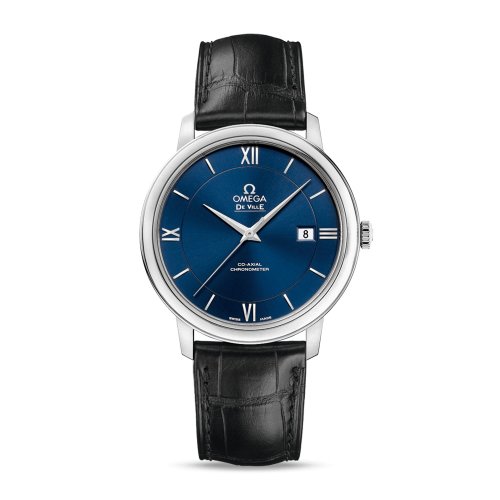 OMEGA/歐米茄 碟飛系列 典雅 同軸腕表 精鋼表殼 皮表帶 自動機(jī)械 男士腕表 424.13.40.20.03.001