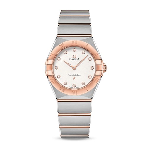 OMEGA/歐米茄 星座系列 精鋼 18K金 鉆石刻度 石英機(jī)芯 女士腕表 131.20.28.60.52.001