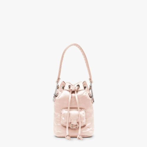  FENDI芬迪 22年秋冬 女士 手提包 粉紅色尼龍迷你手袋 8BS010A0W4F0N1Q