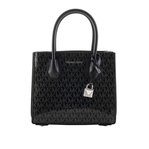 Michael Kors/邁克·科爾斯  女包 MERCER系列 字母MK 女士黑色皮質(zhì)時尚手提包 30H8SM9M8B023