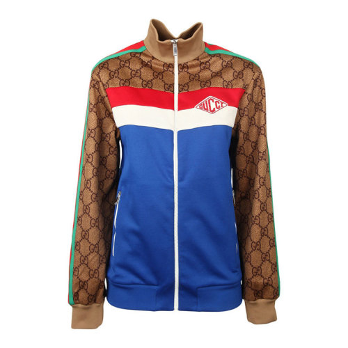 GUCCI/古馳  古琦女裝 經(jīng)典雙G印花 女士拼色時(shí)尚休閑夾克外套 526524 X9V99 4925 HKY015678