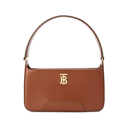 BURBERRY/博柏利 女款牛皮TB專屬標(biāo)識(shí)手提單肩包腋下包 80462511