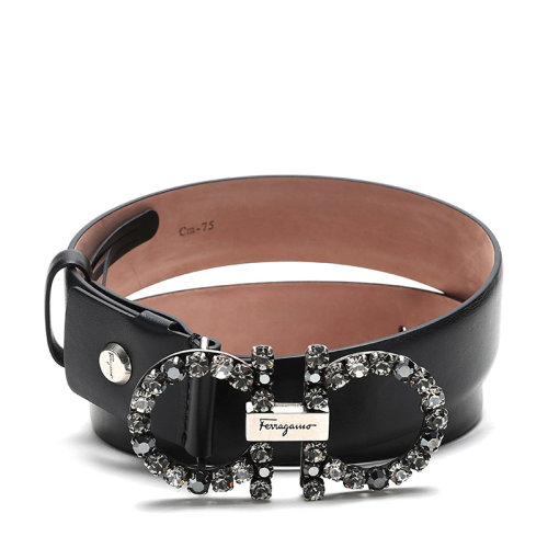 Salvatore Ferragamo/菲拉格慕 女士牛皮板扣式皮帶腰帶 23B717