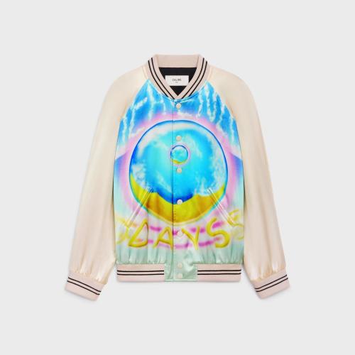  CELINE賽琳思琳 22年秋冬 男士 夾克 緞面藝術(shù)家印花學(xué)院風(fēng)夾克 2V28H353Q.14MC