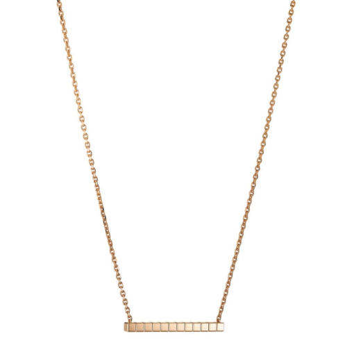 Chopard/蕭邦  女士經(jīng)典款玫瑰金方塊項(xiàng)鏈 817702-5001