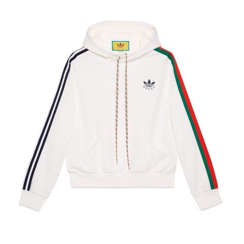  GUCCI古馳 22年秋冬 男士 adidas x Gucci聯(lián)名系列棉質(zhì)衛(wèi)衣 692107 XJEKP 9275