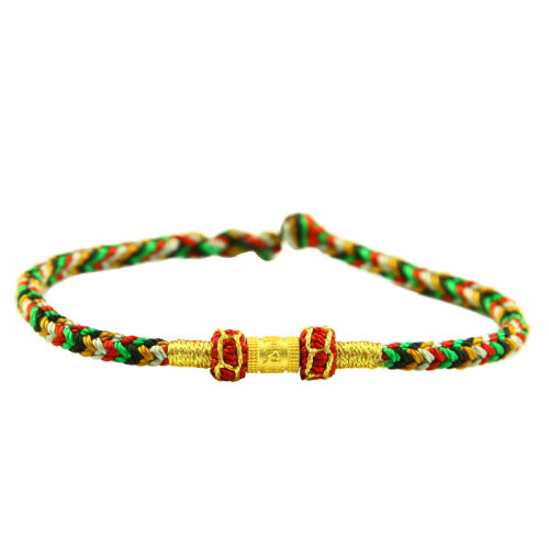 GJY/古金玥【五行均衡】古法金999黃金六字箴言五行調(diào)節(jié)祈福轉(zhuǎn)運手繩