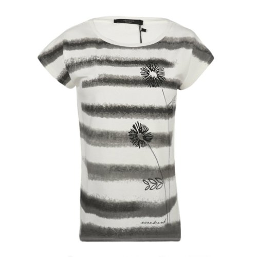 Max mara/Max mara  女裝 服裝 女士黑白格紋短袖花朵 女士短袖T恤