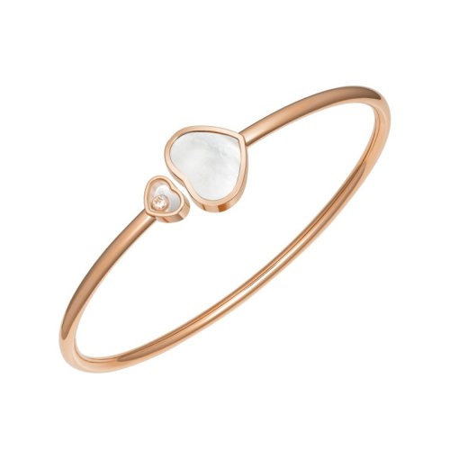Chopard/蕭邦 HAPPY HEARTS 女士白色18K金快樂(lè)的心手鐲 857482-5300