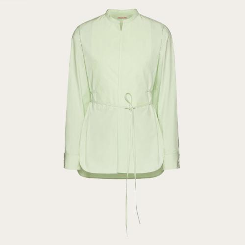  VALENTINO華倫天奴 22年秋冬 男士 長袖襯衫 CHEMISE EN POPELINE DE COTON A_VEC PLASTRON EN