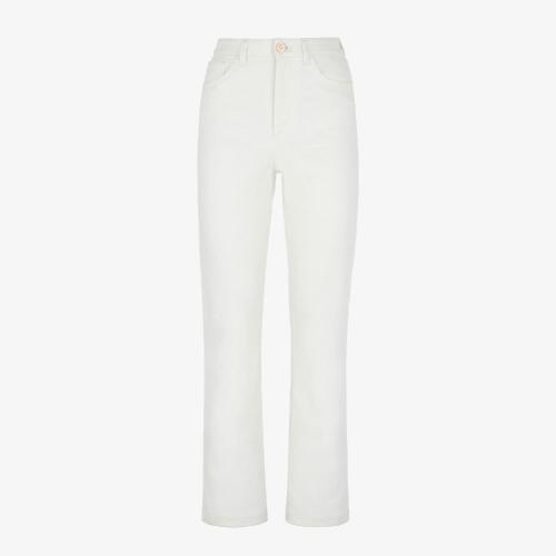  FENDI芬迪 22年秋冬 女士 休閑褲 白色牛仔長褲 FLP58_JXPF0ZNM