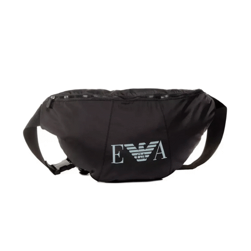 Emporio Armani/安普里奧阿瑪尼  男女同款黑色織物腰包 211246-0P820-00020