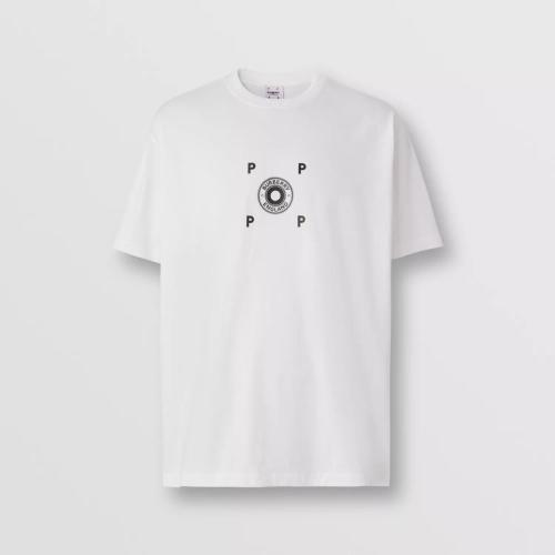  BURBERRY 22年秋冬 男士 徽標(biāo)圖案棉質(zhì) T 恤衫 80590991