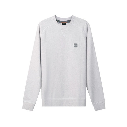 HUGO BOSS/雨果博斯 【22春夏新款】 男士棉質(zhì)寬松版圓領(lǐng)長(zhǎng)袖衛(wèi)衣運(yùn)動(dòng)衫徽標(biāo)飾片 50462769