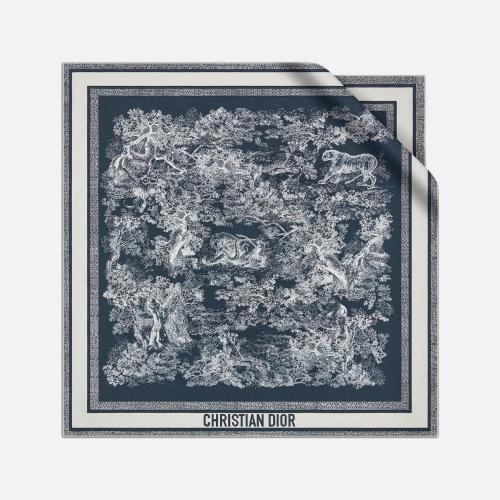  DIOR迪奧 22年春夏 女士 圍巾 Carre Toile de Jouy Sauvage 15JOU090I602_C585