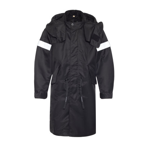 黑色可拆卸連帽風(fēng)衣 BURBERRY/博柏利 巴寶莉 男裝 男士外套 大衣 男士風(fēng)衣