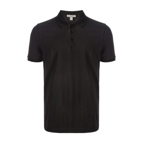 Burberry/博柏利 男士黑色純棉商務(wù)休閑短袖Polo衫