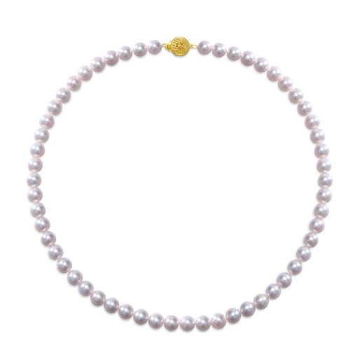 zhuella/珠艾樂(lè)14k金日本akoya海水珍珠 8-9mm 珍珠項(xiàng)鏈 送媽媽 送長(zhǎng)輩 送自己 送親朋好友