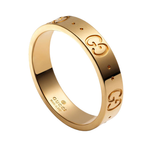 GUCCI/古馳  18k 黃金GG圖案  細(xì)圖標(biāo)環(huán)660070J85008000