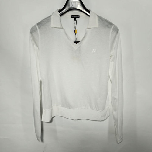 Emporio Armani/安普里奧阿瑪尼/白色女士長袖T恤（瑕疵折扣）