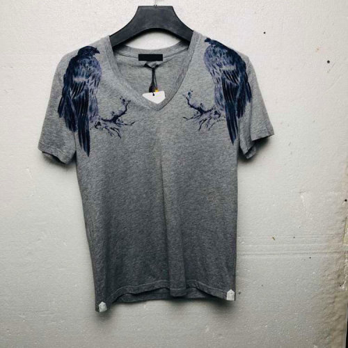 Alexander McQueen/亞歷山大麥昆 灰色男士短袖T恤