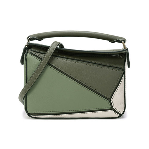 LOEWE/羅意威 女士Puzzle系列牛皮革手提單肩斜挎包迷你款 A510U95X34