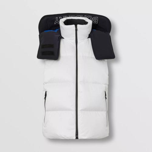  BURBERRY 22年秋冬 女士 可拆式連帽雙色尼龍羽絨背心 80610601