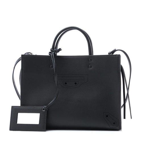 Balenciaga/巴黎世家 女士黑色皮質(zhì)手提包490027D6WIT1000