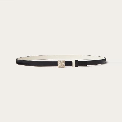  VALENTINO華倫天奴 22年秋冬 女士 腰帶 CEINTURE RéVERSIBLE ONE STUD EN CUIR DE VEAU BRIL