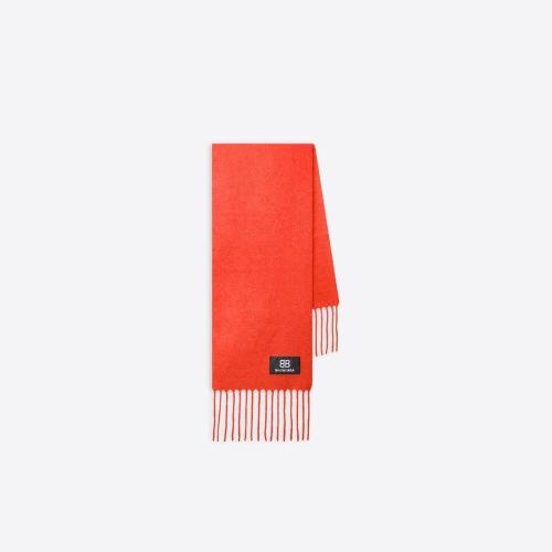  BALENCIAGA巴黎世家 22年秋冬 女士 圍巾 Fringe Scarf  in Red 673309478B30640