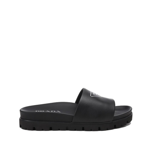 PRADA/普拉達【22春夏新款】男士皮革徽標裝飾拖鞋涼拖 2X3060 A21