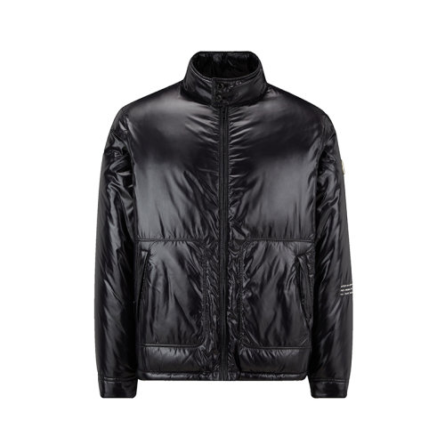 Moncler/蒙克萊 22年秋冬新款 Maya 70系列FRGMT藤原浩合作款 男士黑色漆面尼龍面料Stan短羽絨服H209U1A00004M2149999