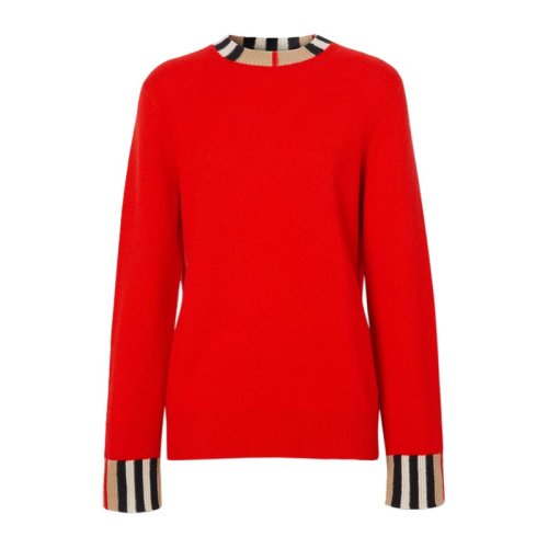  BURBERRY/博柏利 女士紅色羊絨針織衫/毛衣 8008937 PLFSX