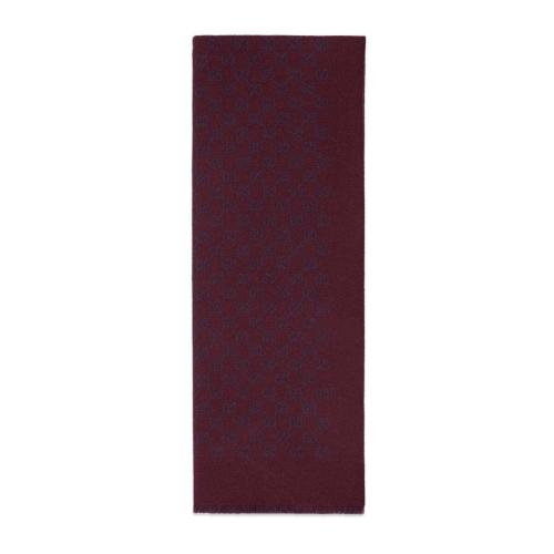  GUCCI古馳 22年秋冬 男士 雙面GG提花羊毛圍巾 391246 4G200 6168