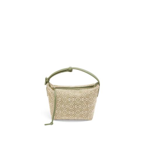  LOEWE羅意威 22年秋冬 女士 手提包 Small Cubi bag in Anagram jacquard and calfskin A906K7
