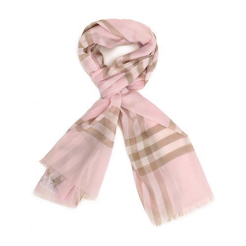 BURBERRY/博柏利 男女通用款綿羊毛/桑蠶絲長方形圍巾絲巾 80194621