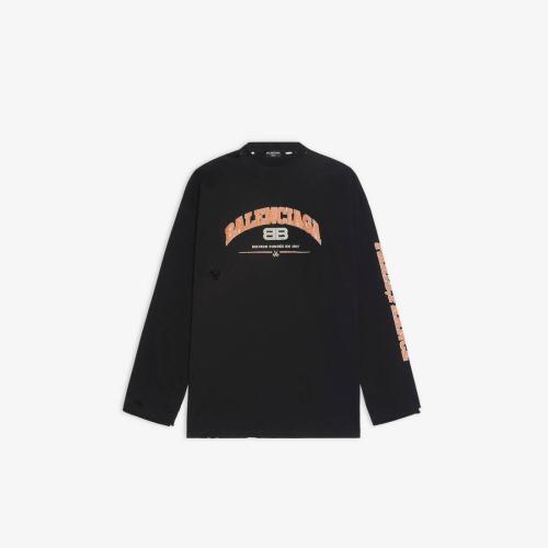  BALENCIAGA巴黎世家 22年春夏 女士 長(zhǎng)袖T恤 Women's Maison Balenciaga Long Sleeve T-shirt