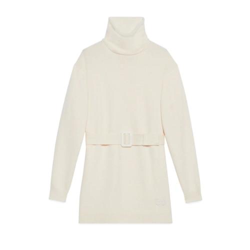  GUCCI古馳 22年秋冬 女士 飾貼飾羊毛羊絨混紡上衣 727042 XKCY1 9791