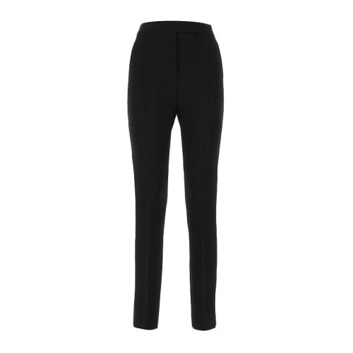 MaxMara/麥絲瑪拉 女士黑色棉質(zhì)混紡面料休閑褲直筒褲長褲女褲 11360307-650-003